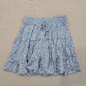 Light Blue Floral Skirt Size Small